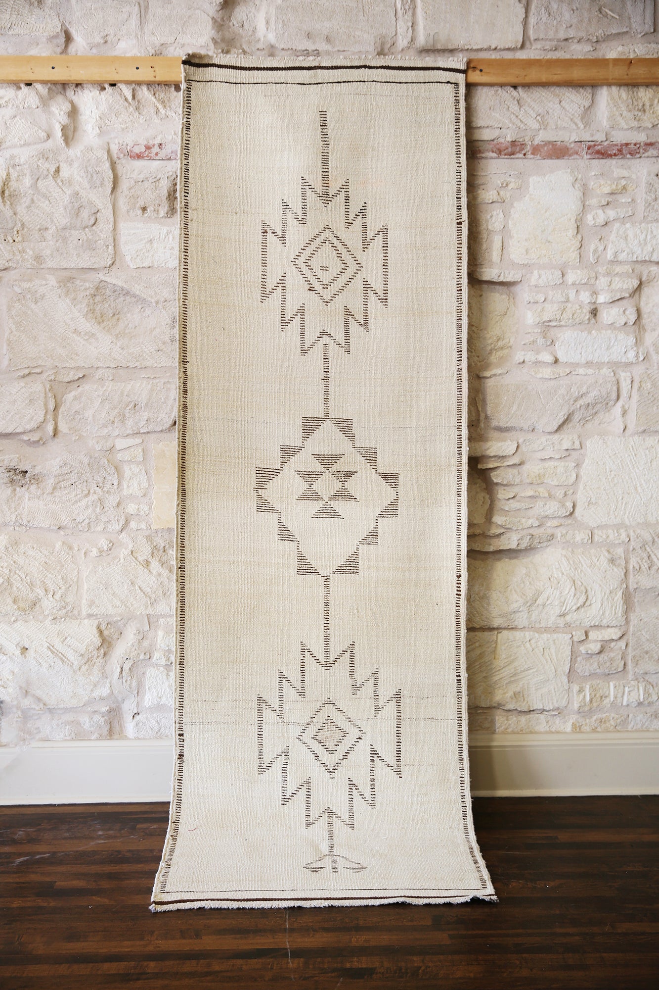 Vintage Turkish Neutral Southwestern Runner - 11'2" x 3'7"