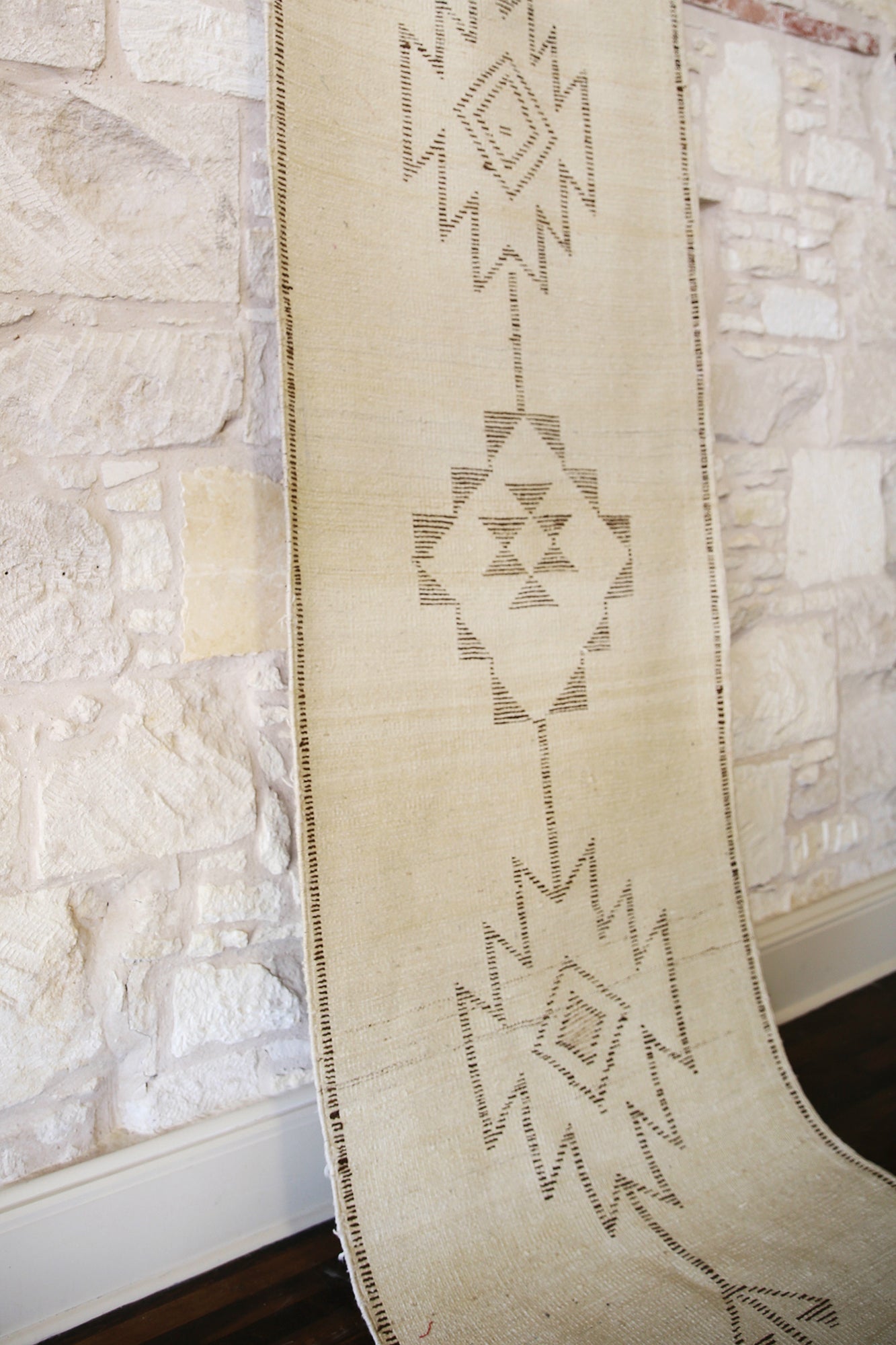 Vintage Turkish Neutral Southwestern Runner - 11'2" x 3'7"