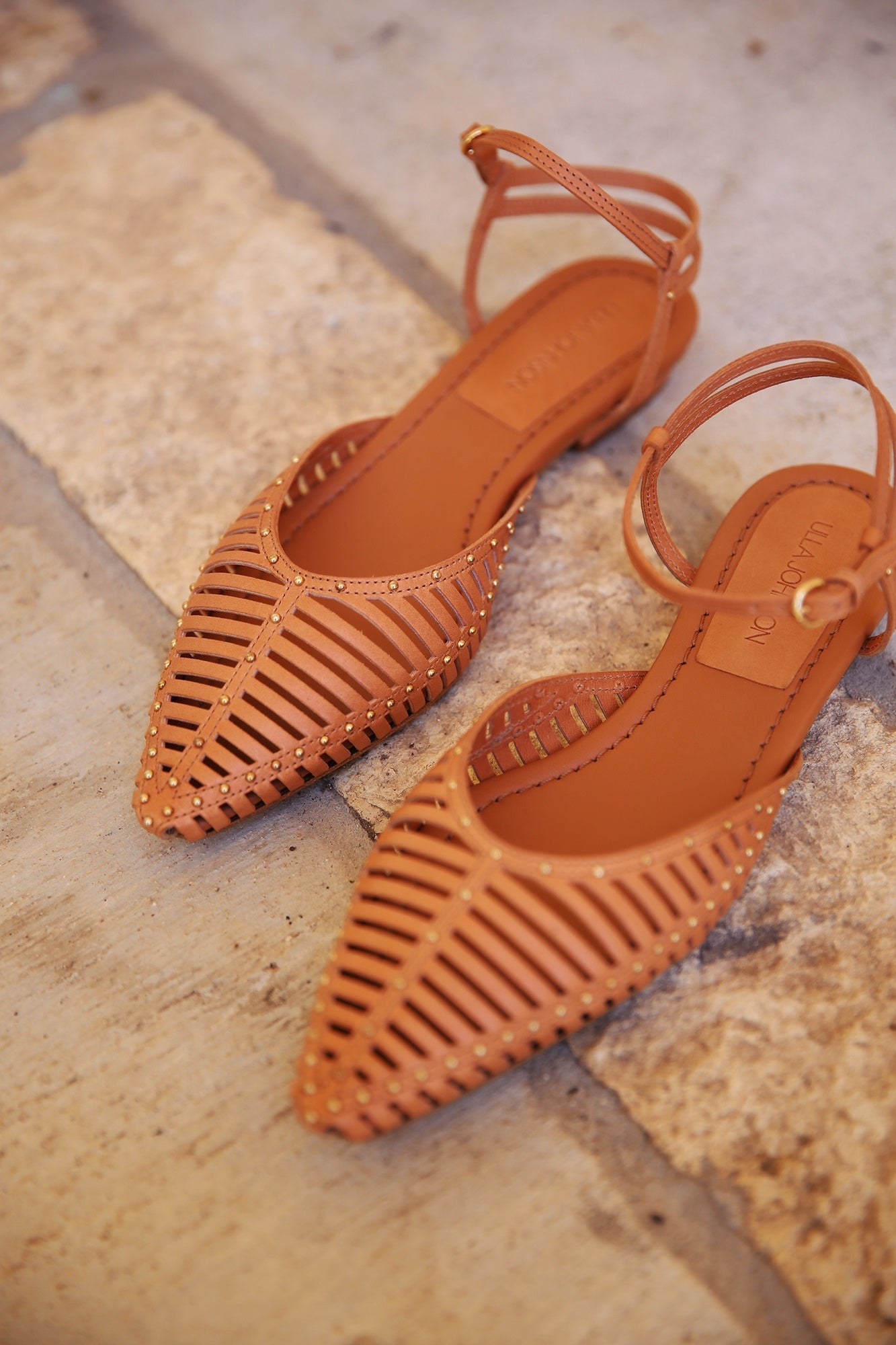 Violetta Cage Flat Pecan Brown