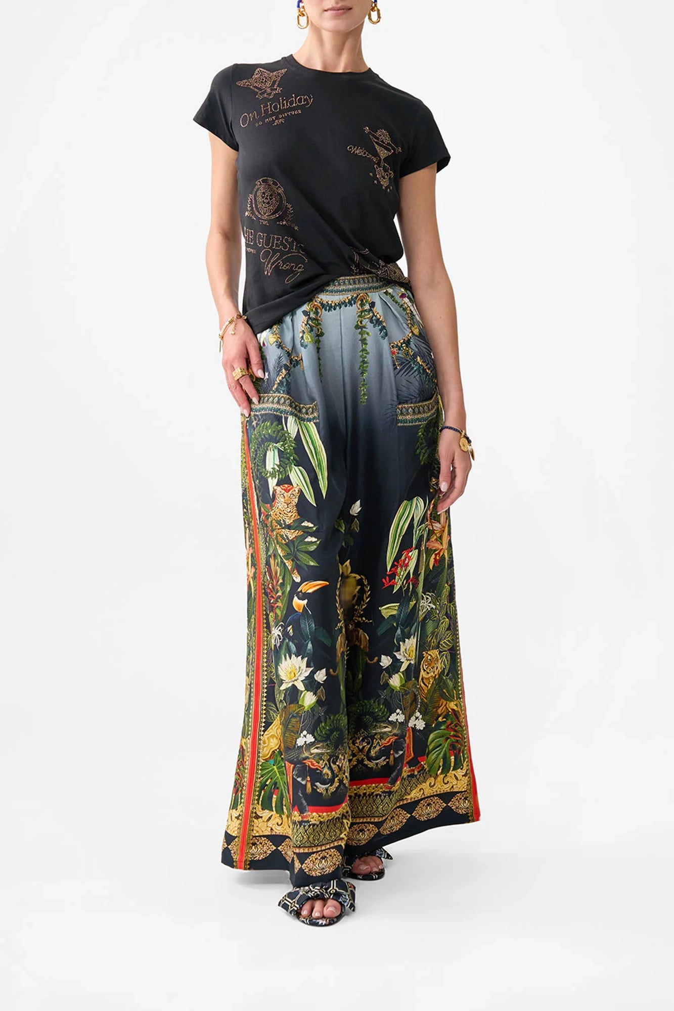 Wide Leg Trouser With Front Pockets Ready For My Welcome Drink