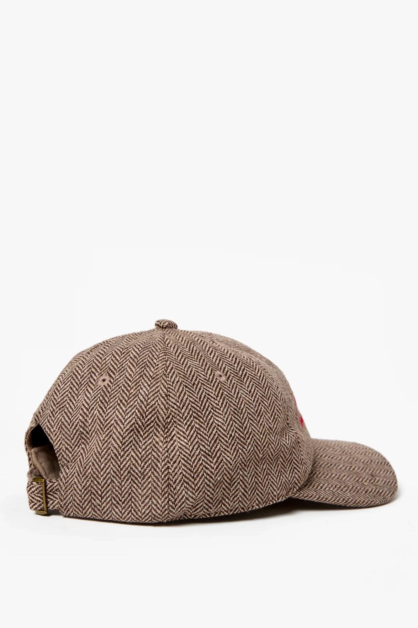 Wool Baseball Hat Taupe w/Super Red Embroidered Ciao