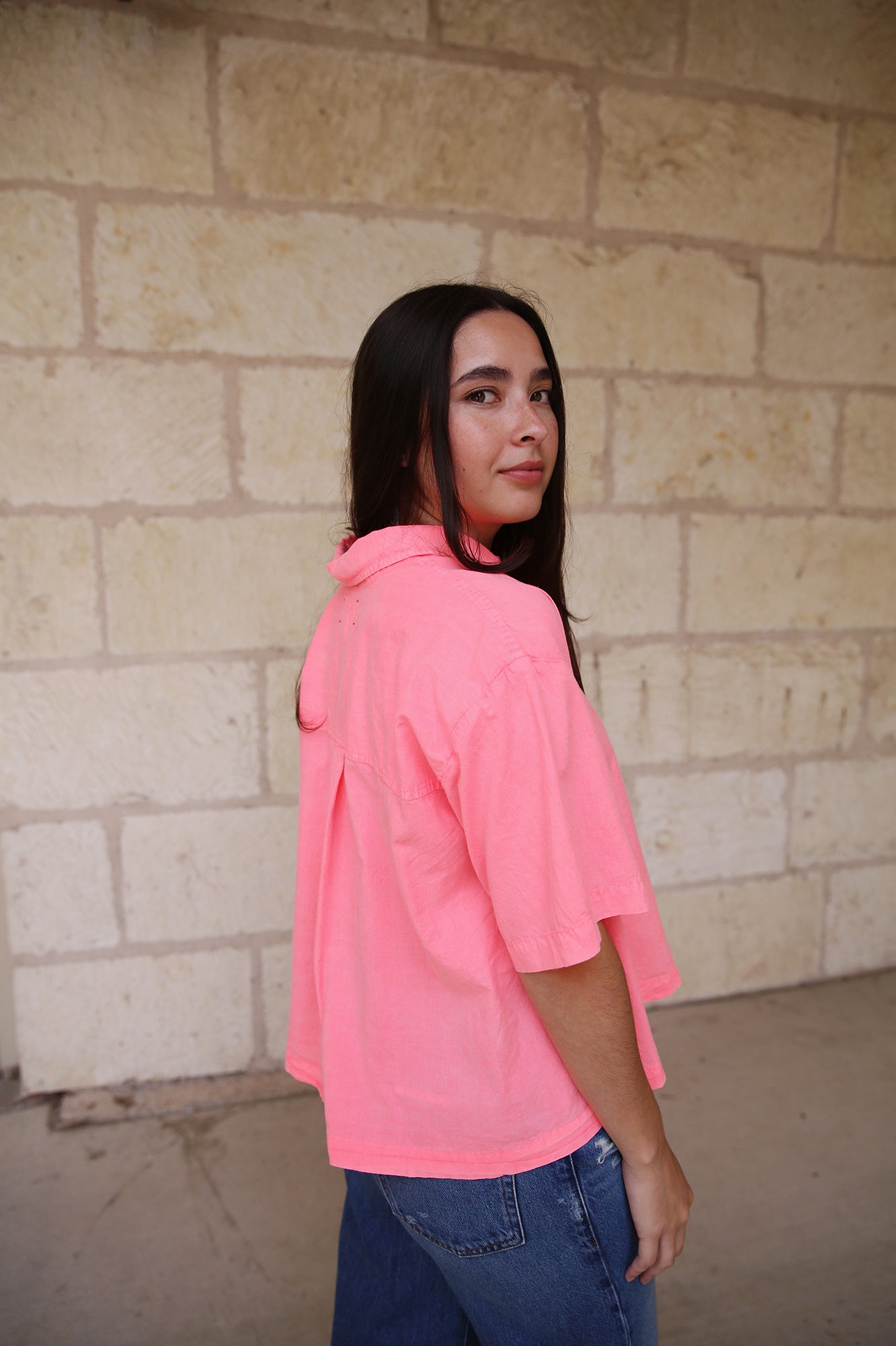 Ansel Top Neon Pink