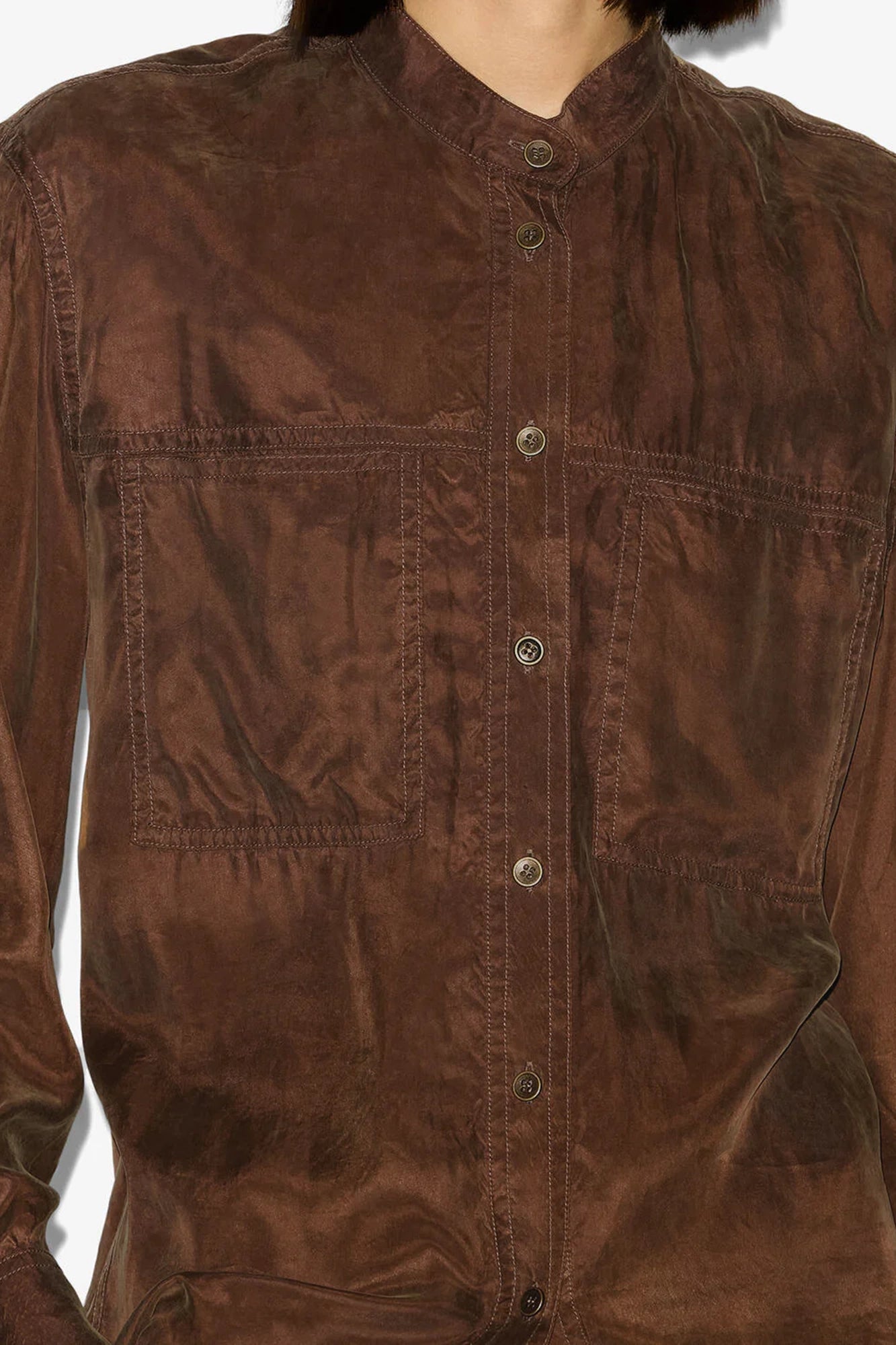 Zetta Washed Satin Shirt