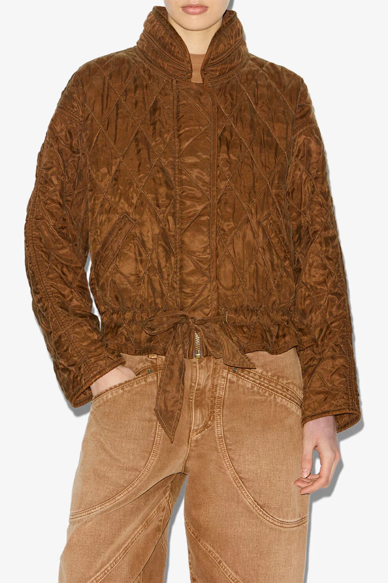 Zakiane Quilted Satin Jacket
