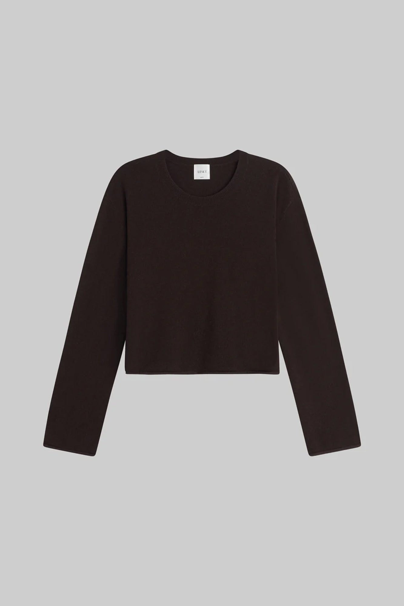 Zoe Crew Cashmere/Wool Sweater Chocolate