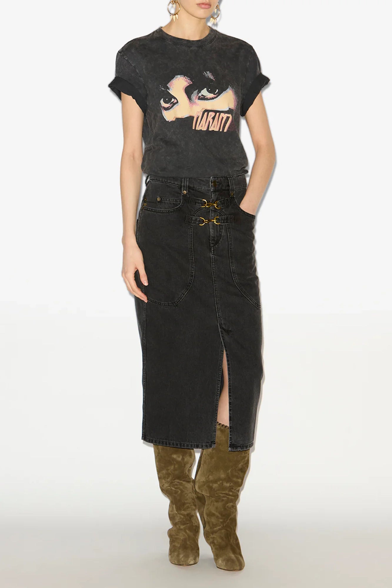 Zoeline Printed Cotton T-Shirt