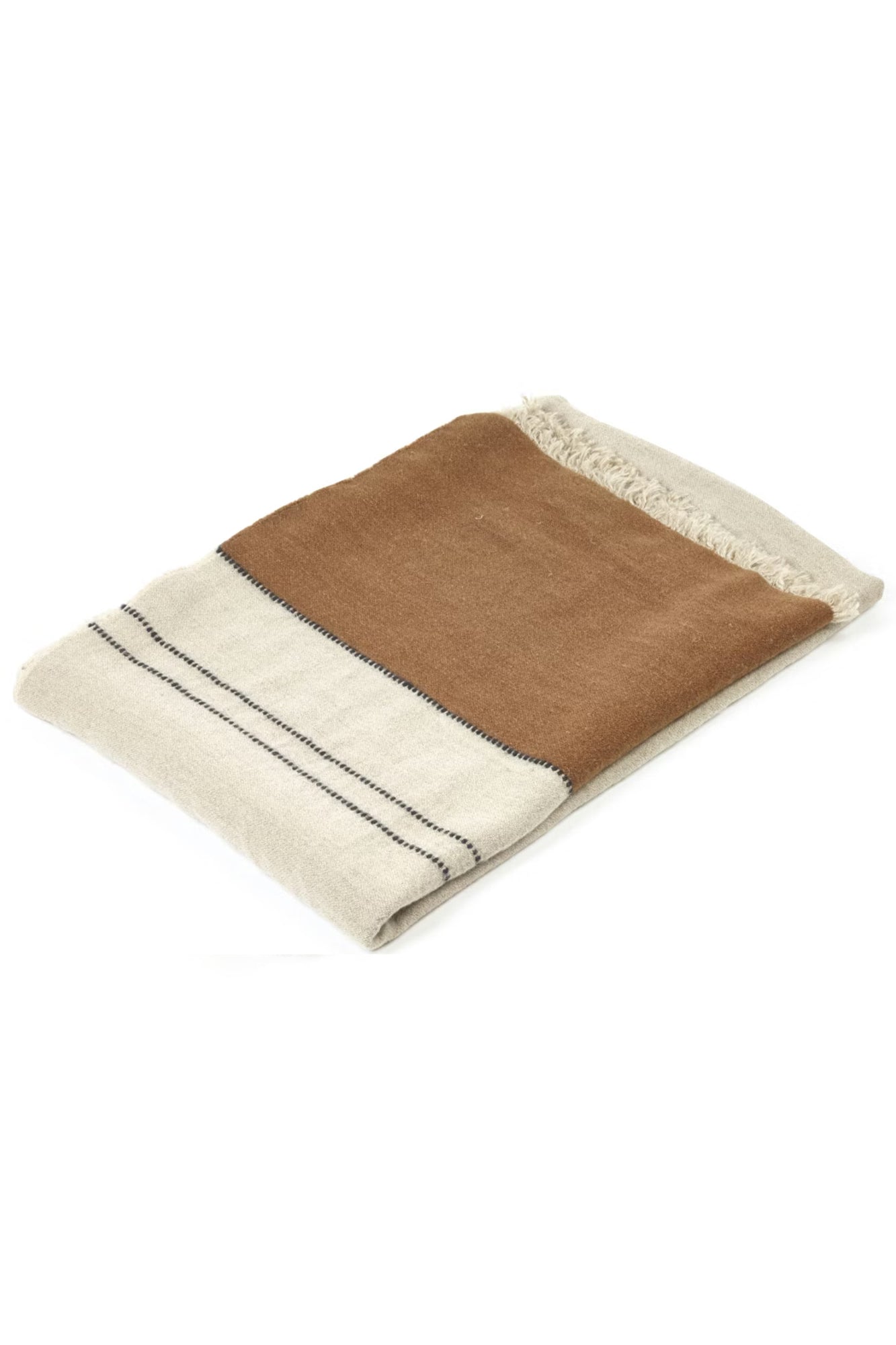 Foundry Throw - Beeswax Stripe 53.1x86.6"