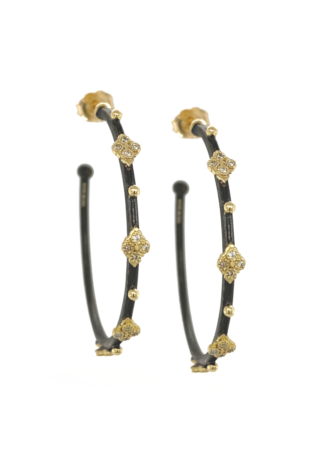35mm Crivelli Hoops with White Diamonds