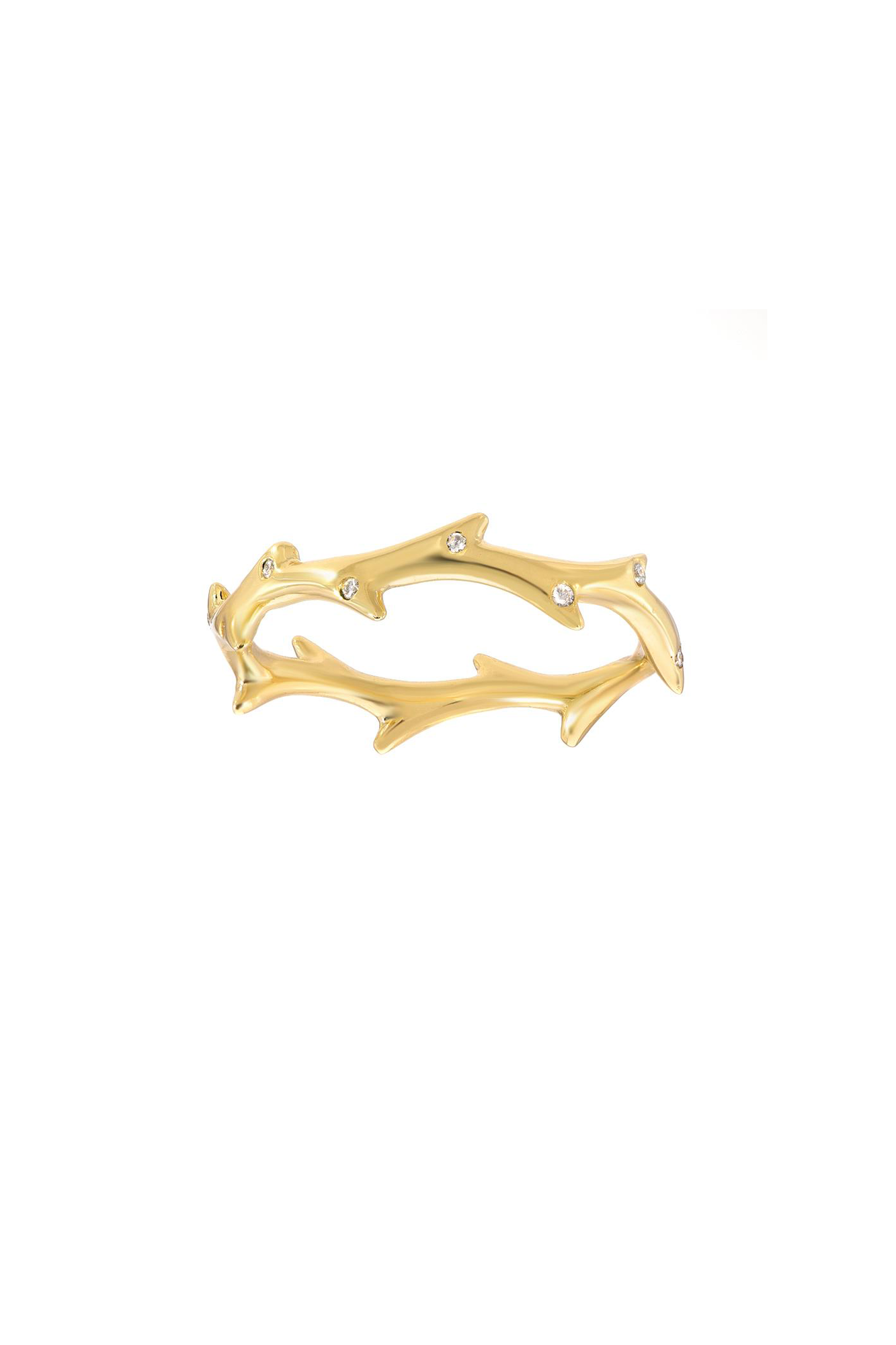 Crown of Thorn with Diamonds Ring