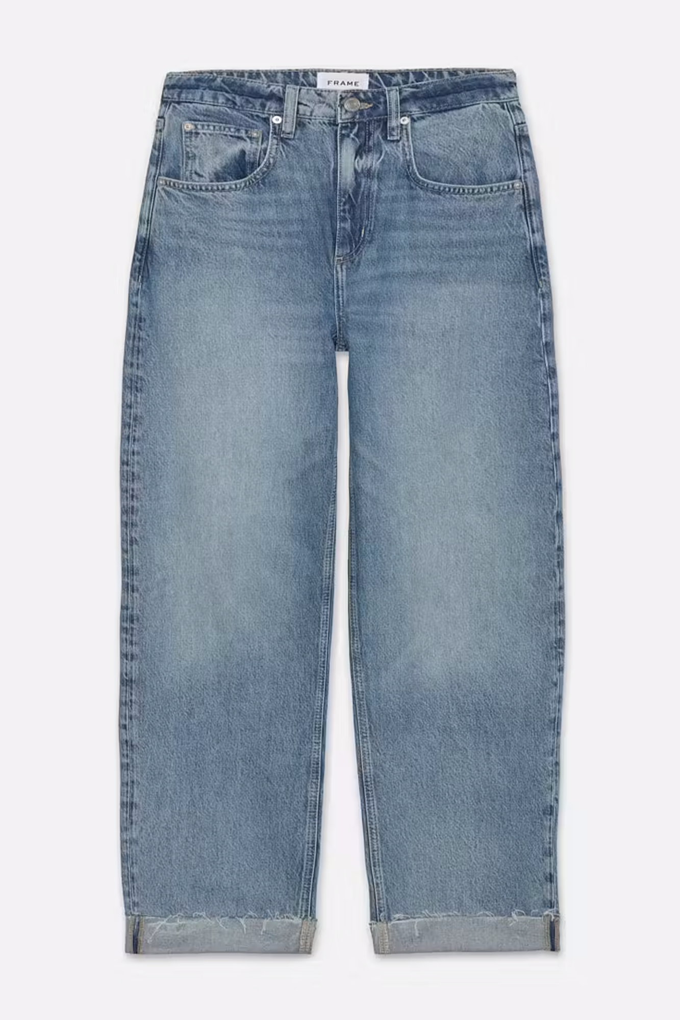 Long Barrel Raw Cuff Denim